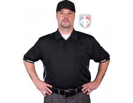 Smitty Vertical Stripe Umpire Shirt - Black