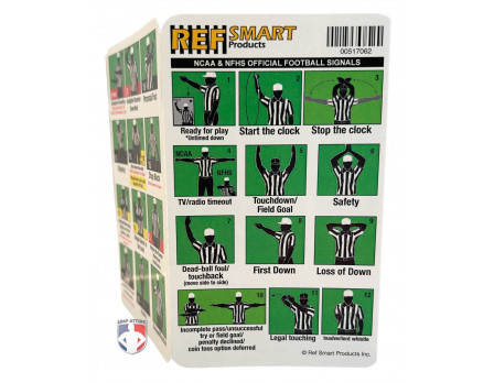 RefSmart Deluxe Football Referee Signal & Yardage Card