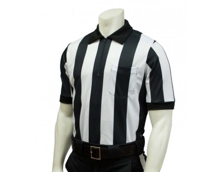 FB137-Smitty 2 1/4" Stripe Short Sleeve Mesh Football Referee Shirt