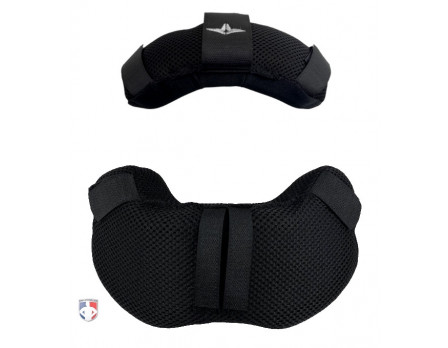 FM4000MAG-RP-BK All-Star FM4000MAG Umpire Mask Replacement Pads - Black Front View