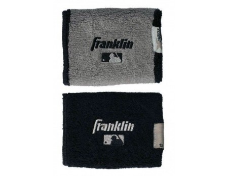 FR-MLBWRIST-BK/GY Franklin MLB X-Vent Reversible Wristband Black & Grey Together