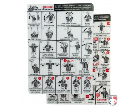 2023 Football Referee Penalty Signal & Yardage Card by Williams