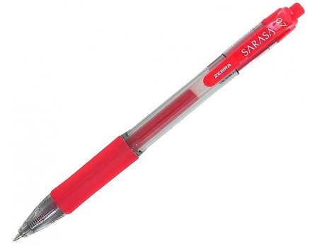 GEL-PEN ZEBRA Sarasa 0.7mm Retractable Gel Pen - Red