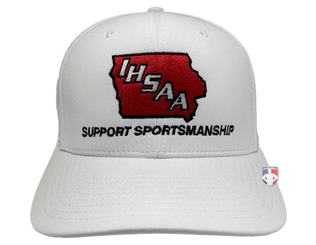 Iowa (IHSAA) Embroidered Richardson Pulse Performance FlexFit White Referee Cap