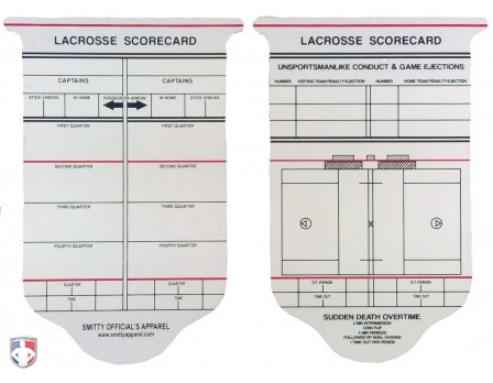 College / NFHS Lacrosse Referee Template / Scorecard