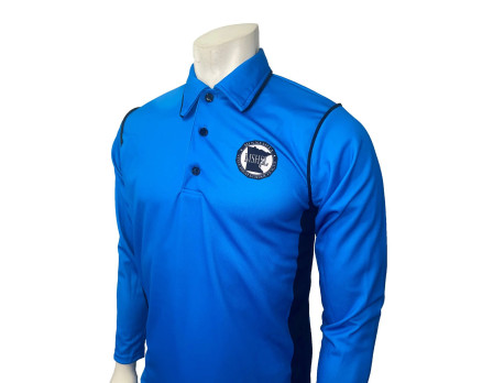 Minnesota (MSHSL) Men's Long Sleeve Swimming / Volleyball Referee Shirt - Bright Blue