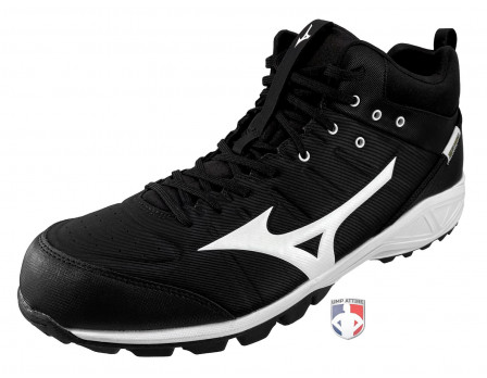 Mizuno Ambition 2 All-Surface Black & White Mid-Cut Shoes