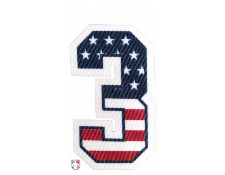 3" USA Stars and Stripes Precision-Cut Number