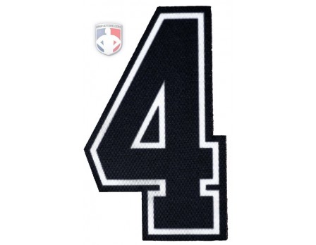 4" Dye Sublimated Umpire Sleeve Number - Black/White/Black