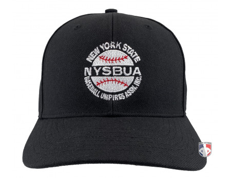 New York State Baseball Umpires Association (NYSBUA) Umpire Cap - Black Front