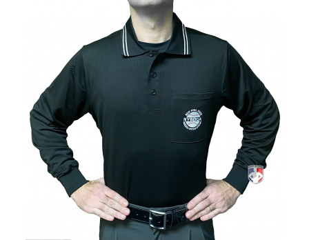 New York State Baseball Umpires Association (NYSBUA) Long Sleeve Umpire Shirt - Black