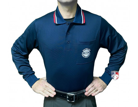 New York State Baseball Umpires Association (NYSBUA) Long Sleeve Umpire Shirt - Navy