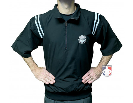 New York State Baseball Umpires Association (NYSBUA) Short Sleeve Umpire Jacket - Black and White