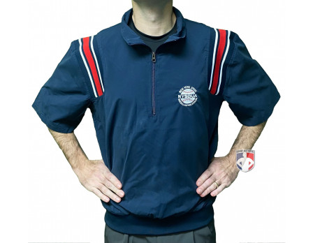 New York State Baseball Umpires Association (NYSBUA) Short Sleeve Umpire Jacket - Navy and Red