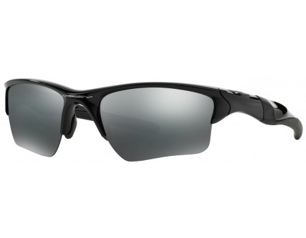 O9-154 Oakley Half Jacket 2.0 XL Sunglasses - Polished Black/Black Iridium Front Angled View