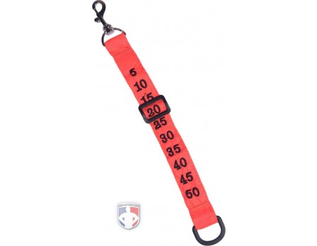 Orange Nylon Chain Clip with Plastic Yard Marker Slide