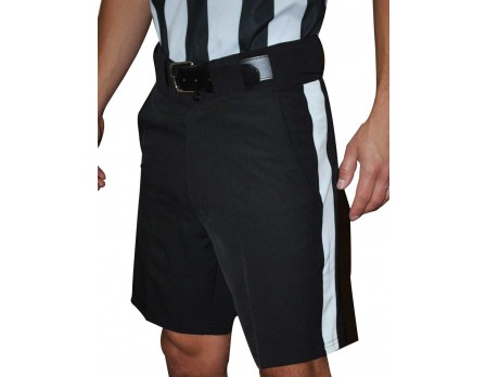 Smitty Premium Black Football Referee Shorts with White Stripe
