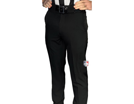 Smitty Performance Polyester Ultra Tapered Fit Black Lacrosse Referee Pants