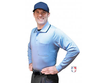 Smitty Long Sleeve Body Flex Umpire Shirt - Powder Blue