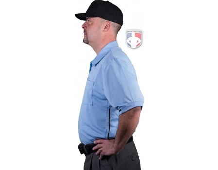 Smitty V2 Major League Replica Umpire Shirt - Sky Blue with Black