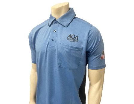 Arkansas (AOA) Short Sleeve Major League V2 Replica Baseball Umpire Shirt - Sky Blue with Black