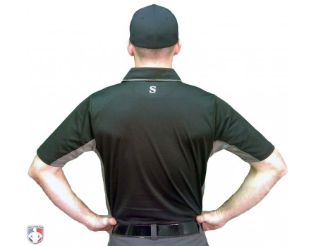 Smitty V2 Major League Replica Umpire Shirt - Black with Charcoal