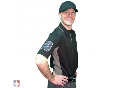 Smitty Vertical Stripe Umpire Shirt - Black
