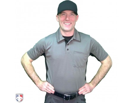 Referee Store | Smitty MLB Black Umpire Shirt w/Grey Side Panel Black Large