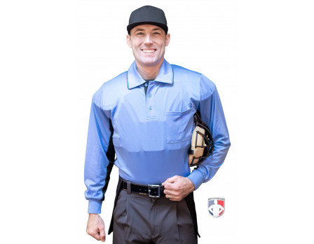 Smitty MLB Replica Black Long Sleeve Umpire Shirt v2, Small