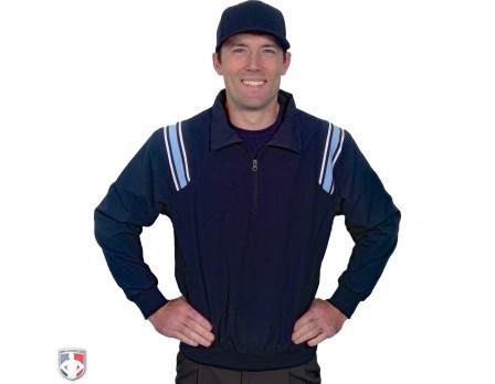 Smitty Traditional Half-Zip Umpire Jacket - Navy and Powder Blue