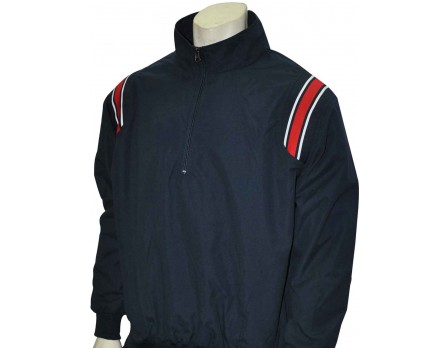 Smitty Traditional Half-Zip Umpire Jacket - Navy and Red | Ump Attire