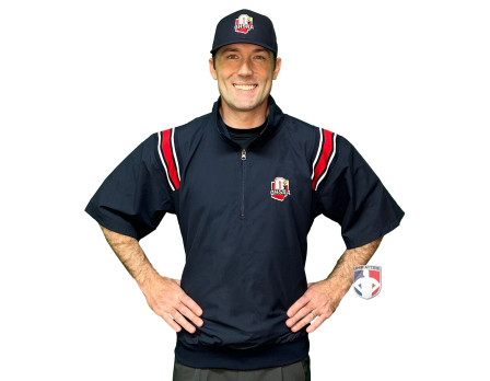 Ohio (OHSAA) Short Sleeve Umpire Jacket - Navy and Red