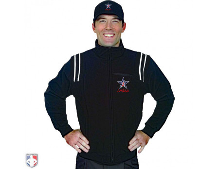 AHSAA Smitty Fleece Lined Umpire Jacket - Black and White