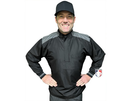 Smitty Major League Replica Convertible Umpire Jacket - Black with Charcoal Grey