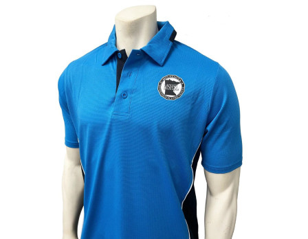 Minnesota (MSHSL) Short Sleeve Body Flex Men's Softball Umpire Shirt - Bright Blue