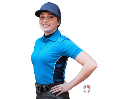 Smitty NCAA Softball Short Sleeve Body Flex Women's Umpire Shirt - Bright Blue