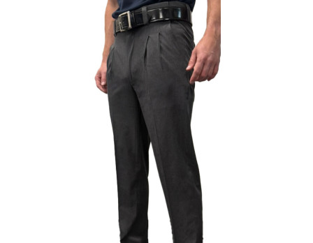 Smitty Tapered Poly Spandex Charcoal Grey Pleated Umpire Base Pants