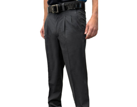 Smitty Tapered Poly Spandex Charcoal Grey Pleated Umpire Base Pants