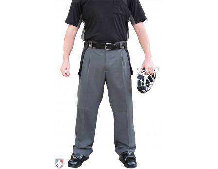 Smitty Performance Poly Spandex Charcoal Grey Flat Front Umpire Plate Pants  with Expander…
