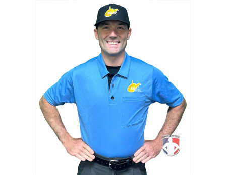 West Virginia (WVSSAC) Short Sleeve Umpire Shirt - Sky Blue with Black
