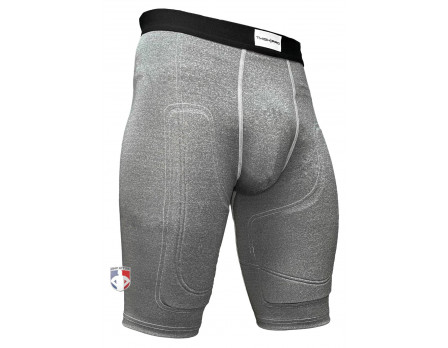 ThighPro Protective Umpire Compression Shorts - Gray