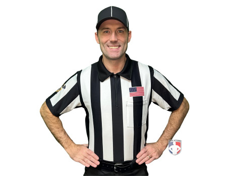Lousiana Lacrosse (LLOA) 2 1/4" Stripe Body Flex Short Sleeve Referee Shirt