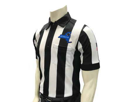 New York (NYSACFO) 2 1/4" Stripe Short Sleeve Football Referee Shirt