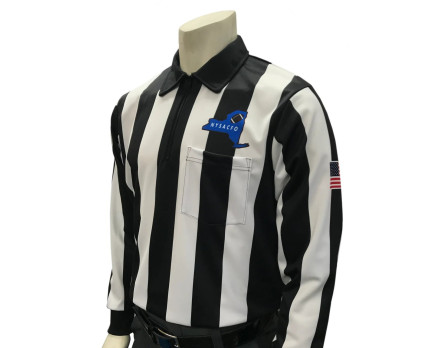 New York (NYSACFO) 2 1/4" Stripe Long Sleeve Football Referee Shirt