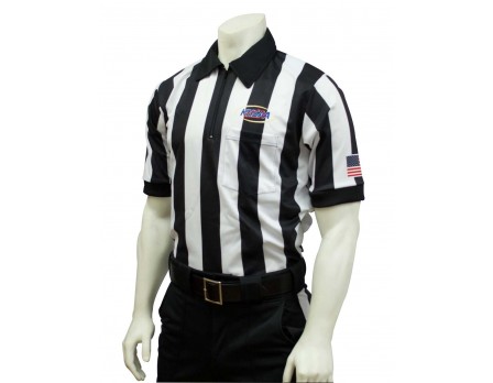 USA117KY-FLEX-Kentucky (KHSAA) 2" Stripe "Body Flex" Short Sleeve Football Referee Shirt