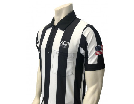 Arkansas (AOA) 2 1/4" Stripe Body Flex Short Sleeve Football Referee Shirt