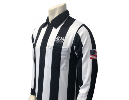 Arkansas (AOA) 2 1/4" Stripe Long Sleeve Football Referee Shirt