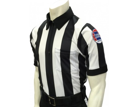 USA137MO-FLEX Missouri (MSHSAA) 2 1/4" Stripe Body Flex Short Sleeve Football Referee Shirt