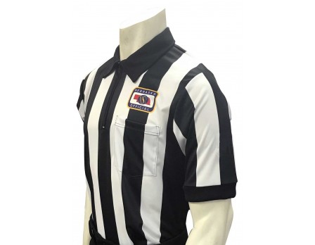 USA137NE-FLEX Nebraska (NSAA) 2 1/4" Stripe Body Flex Short Sleeve Football Referee Shirt