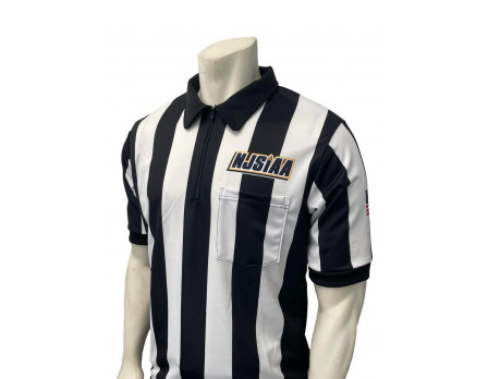 New Jersey (NJSIAA) 2 1/4" Stripe Short Sleeve Football and Lacrosse Referee Shirt
